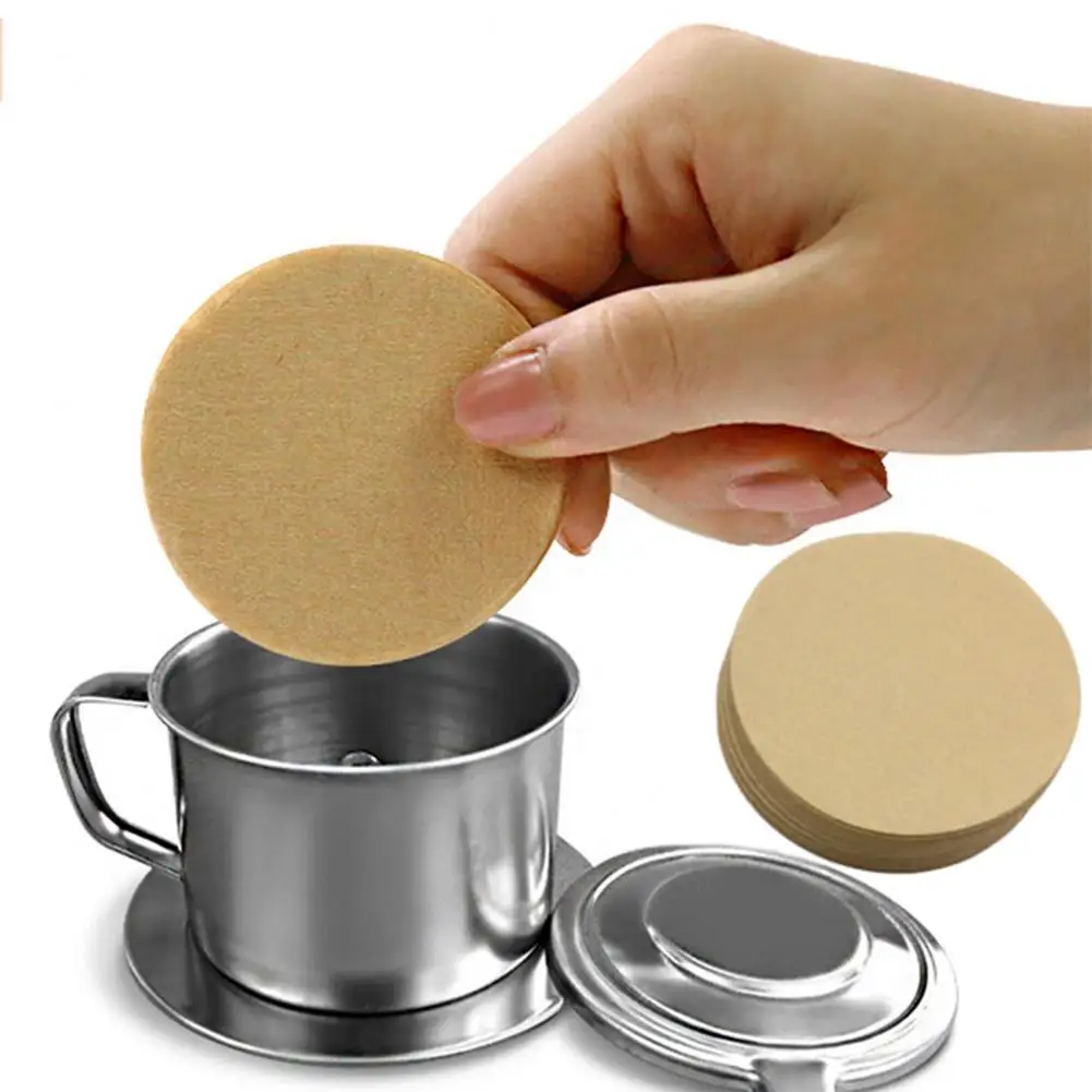 200Pcs 51/53/58/60MM Coffee Filter Paper Unbleached Espresso Filters Disposable Moka Pot Coffee Dripper Paper Coffee Accessories