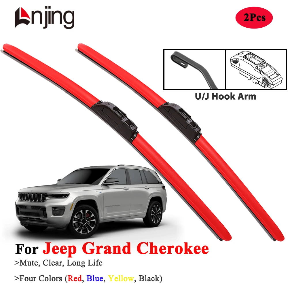 

LNJING Red Wiper Blades For Jeep Grand Cherokee 1991-Now