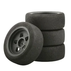 4Pcs Rubber Tire Wheel Tyre For Tamiya TT01 TT01E TT02 TT02B XV01 TA06 PTG-2 1/10 RC Car Upgrades Parts Accessories