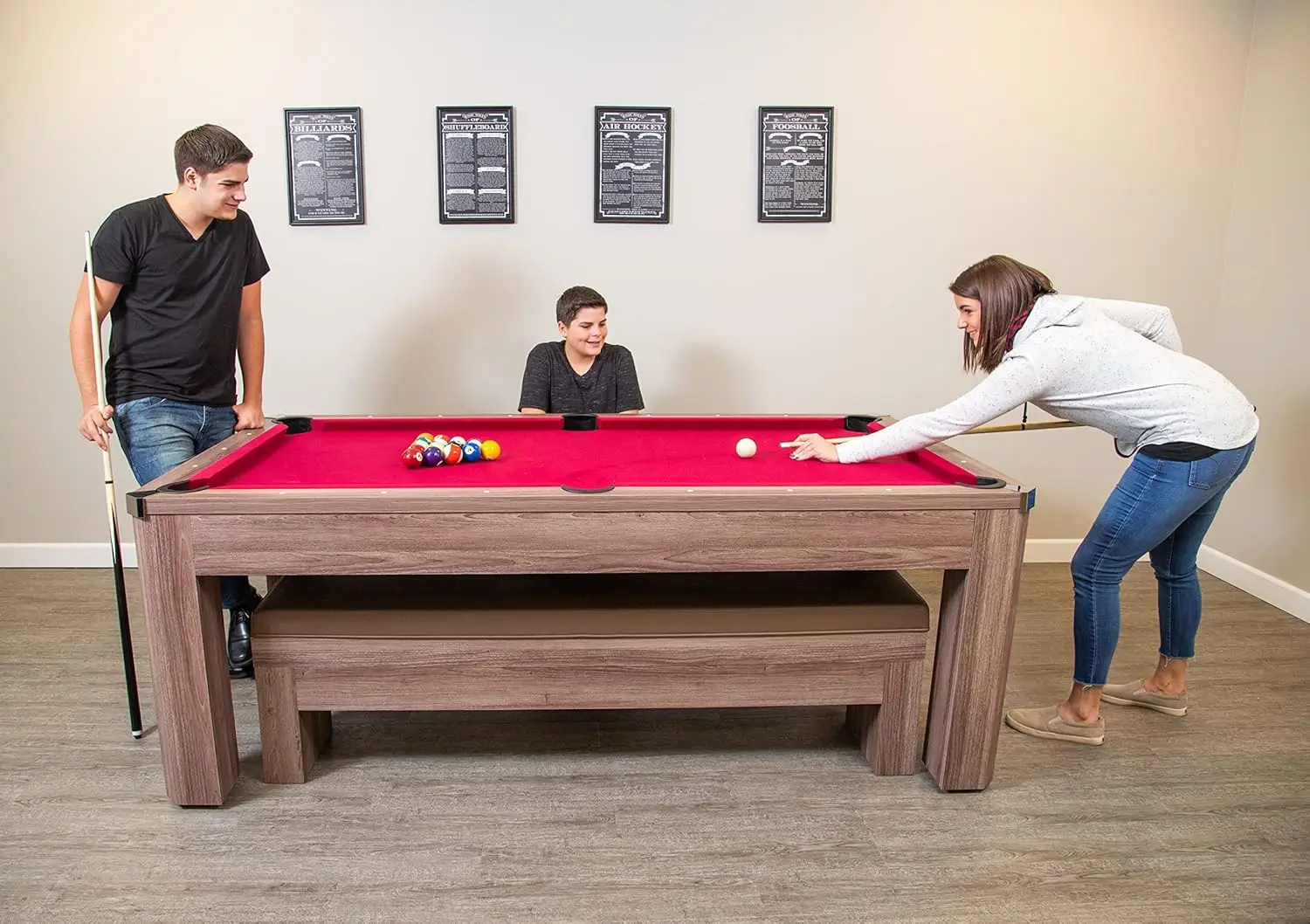 Pool Table Combo Set with Benches