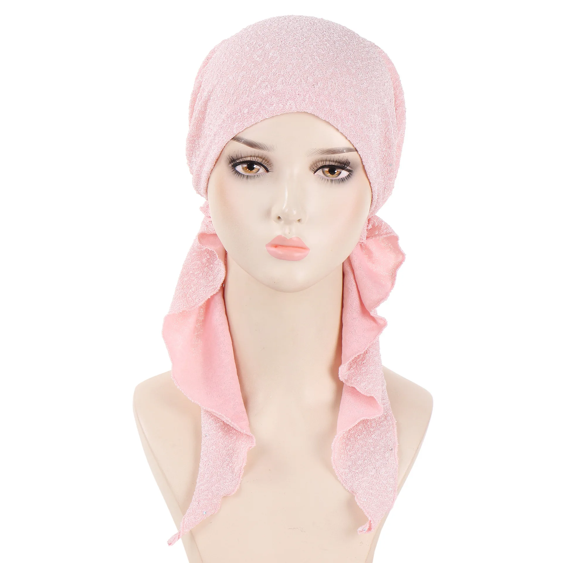 2024 New Solid Color Muslim Hijab Caps Wrap Head Ramadan Soft Elastic Ladies Turban Bonnet Fashion Headdress Wearable