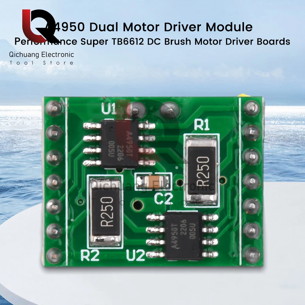 1Pcs DC7.6-40V A4950 Dual Motor Drive Module Performance Super TB6612 DC Brushed Motor Driver Board for arduino