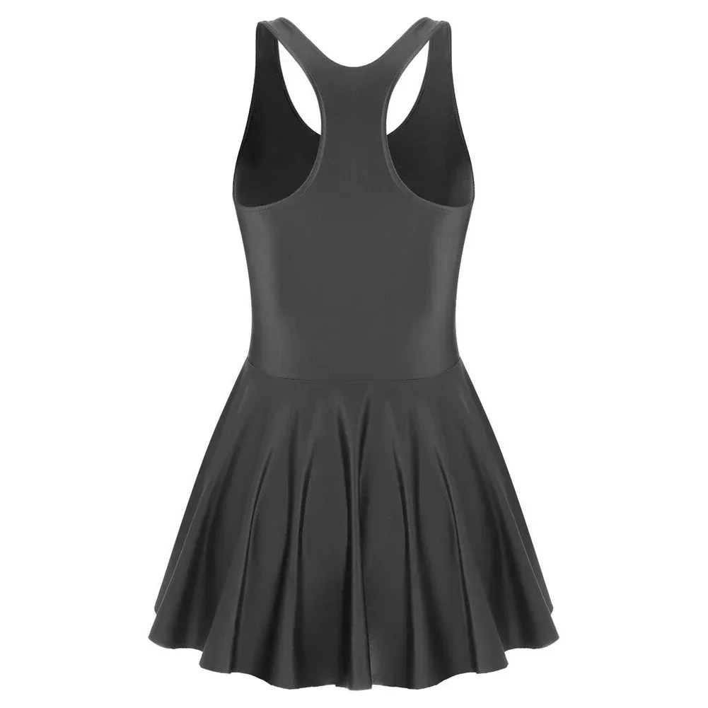 

Женские платья Платье-майка Глянцевое эластичное однотонное спортивное теннисное платье без рукавов Ночная рубашка Порно Клубная одежда Экзотические платья