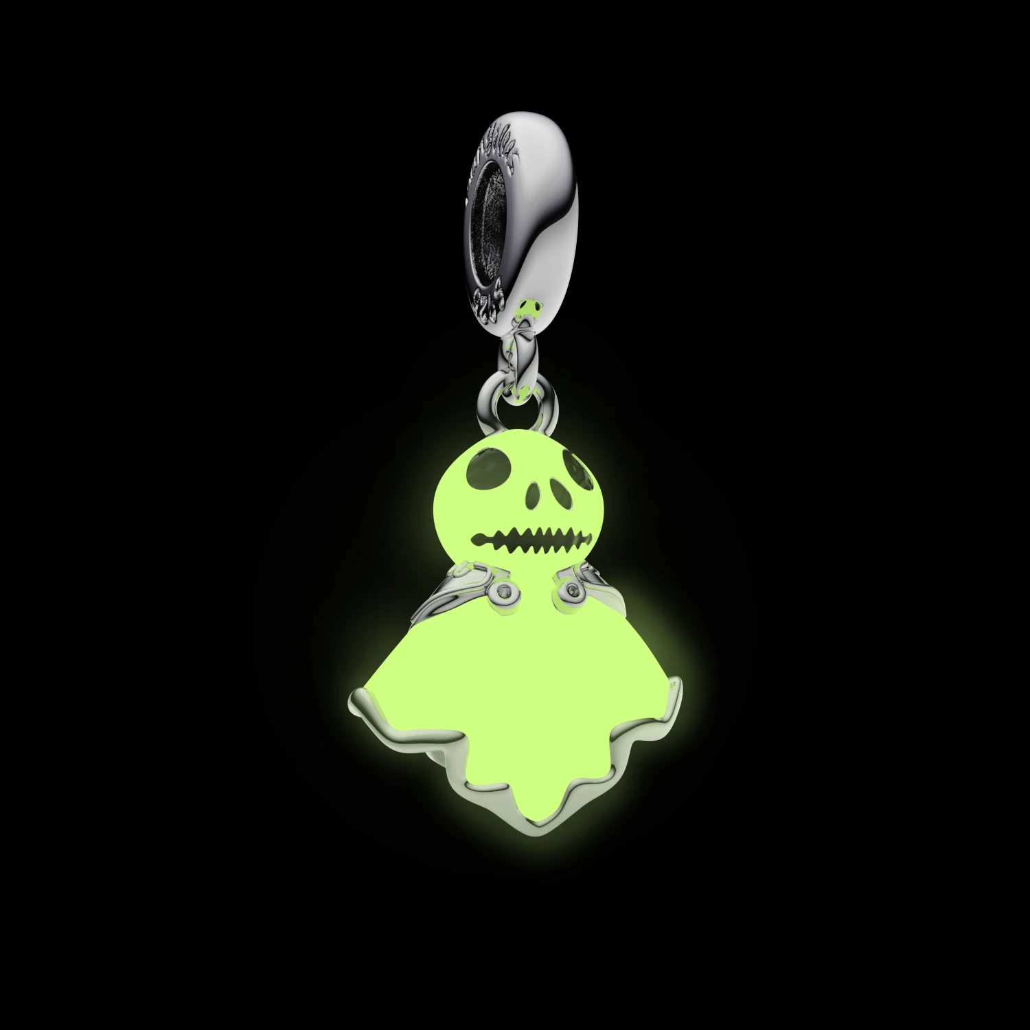 Manyilus S925 Silver Halloween Jack O Lantern Skull Charm Original Bracelet Spooky Cute Jewelry Pendant DIY Unique October Gif view 6