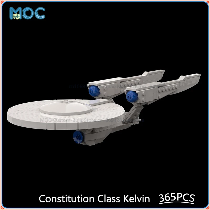 

Масштаб 1:1500, класс конституции Кельвина (интераприз), модель MOC, строительные блоки, сделай сам, сборные кирпичи, космические рождественские игрушки, подарки, 365 шт.