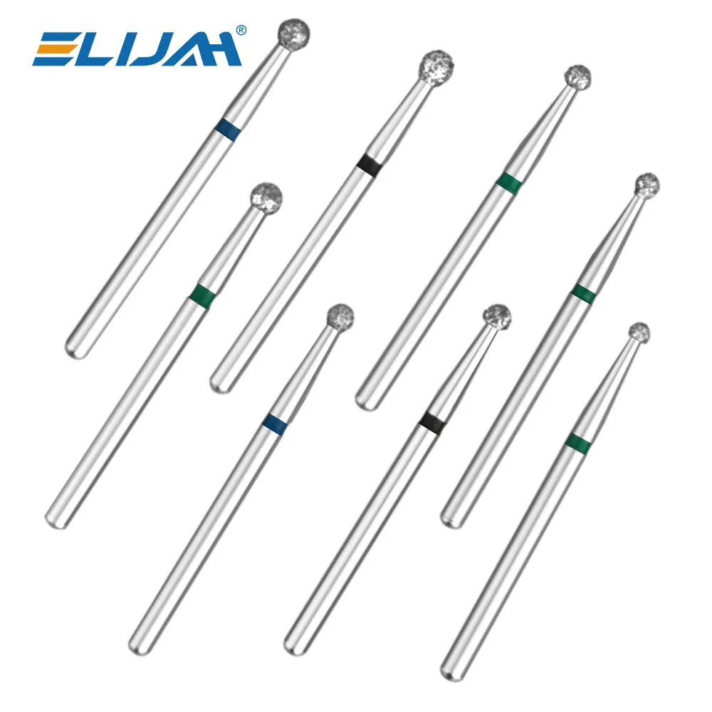 ELIJAH 10Pcs/pack Extra Long Dental Diamond Burs 25mm FG Dia-burs 1.6mm Shank For High Speed Handpiece Burs Dentistry Instrument