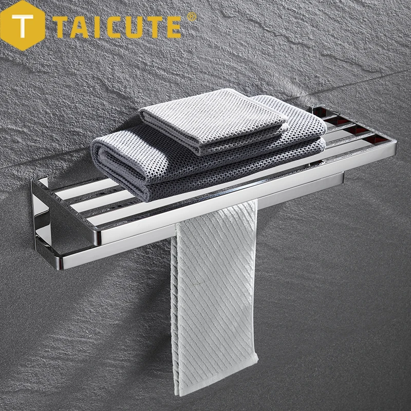 

TAICUTE Bathroom Accessories Sets Toilet Paper Roll Brush Holder Towel Rack Bar Hanger Stainless Steel Wall Coat Hook Hardware