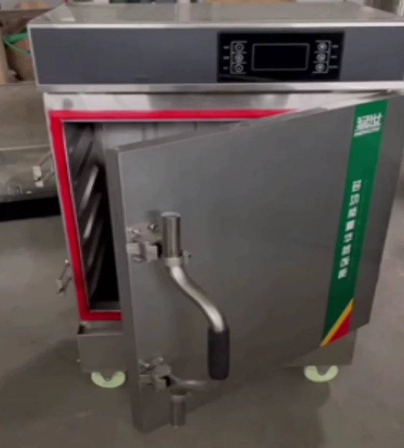 Vaporizador eléctrico de acero inoxidable de 220V para cocina comercial, vaporizador automático de alimentos con carrito para cocinar al vapor y gabinete para cocinar al vapor EA