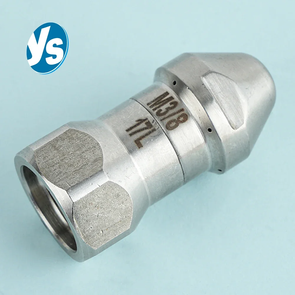 Industrial Sewer Jetter Nozzle - Stainless Steel Rotary Cleaner for Pipe Dredging17L Flow Rate Car & Window Wash Compatible