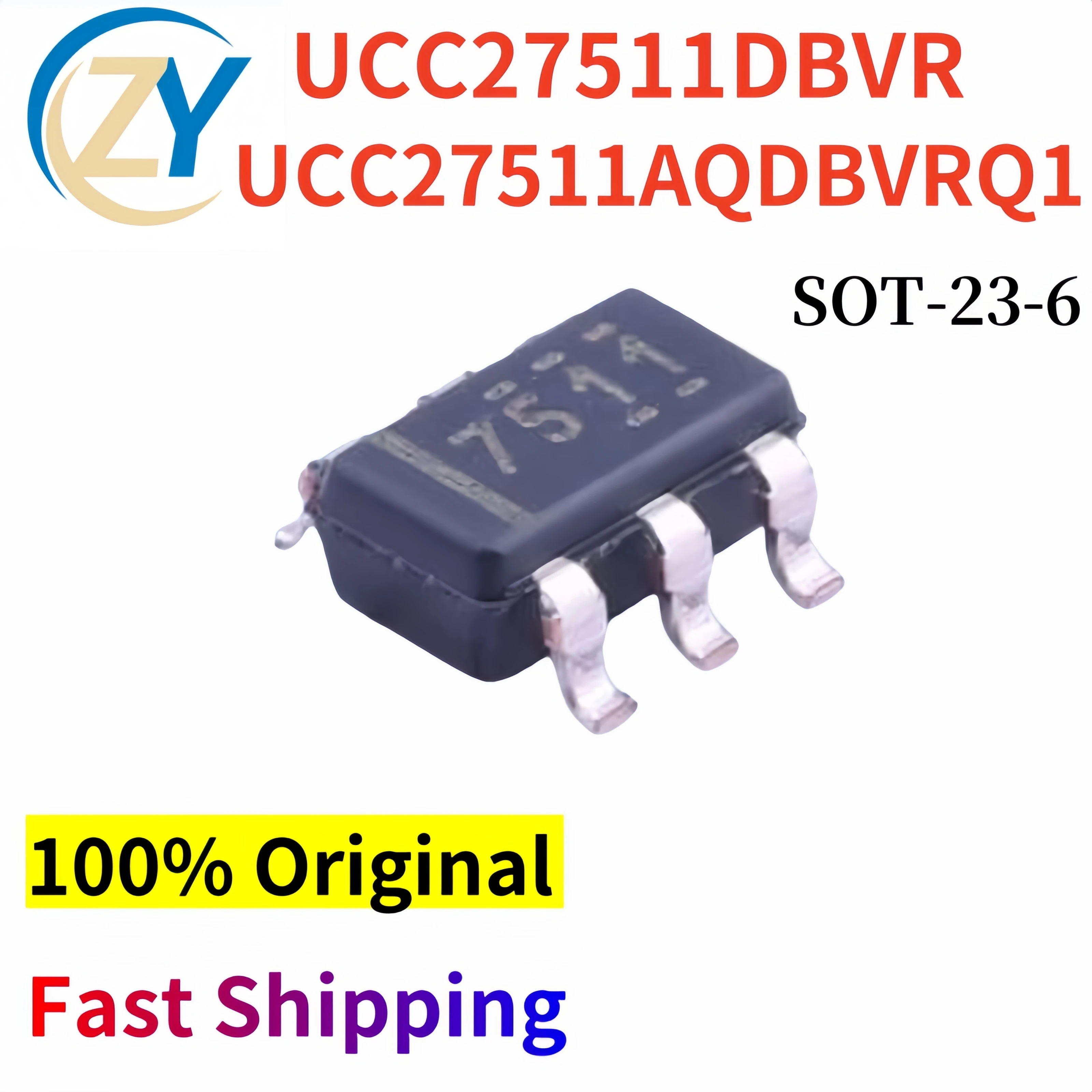 

(5pcs) UCC27511 Gate Drivers UCC27511DBVR UCC27511AQDBVRQ1 SOT-23-6 100% Original & In Stock