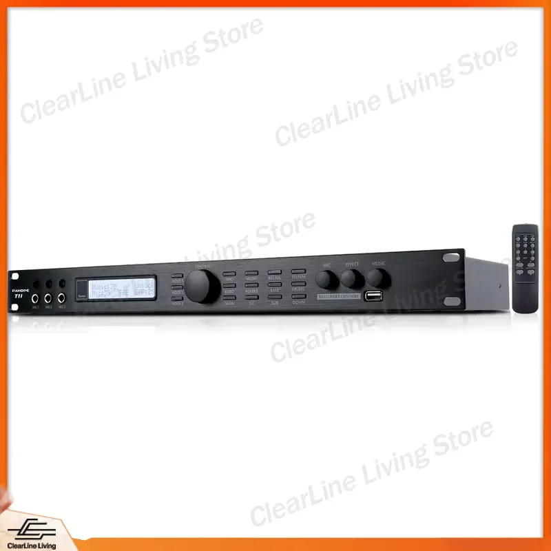 T11 Pro 5.1 Channel KTV Home Audio Processor DSP Preamplifier Digital Effects Reverb Karaoke Mixer Amplifier Sound System