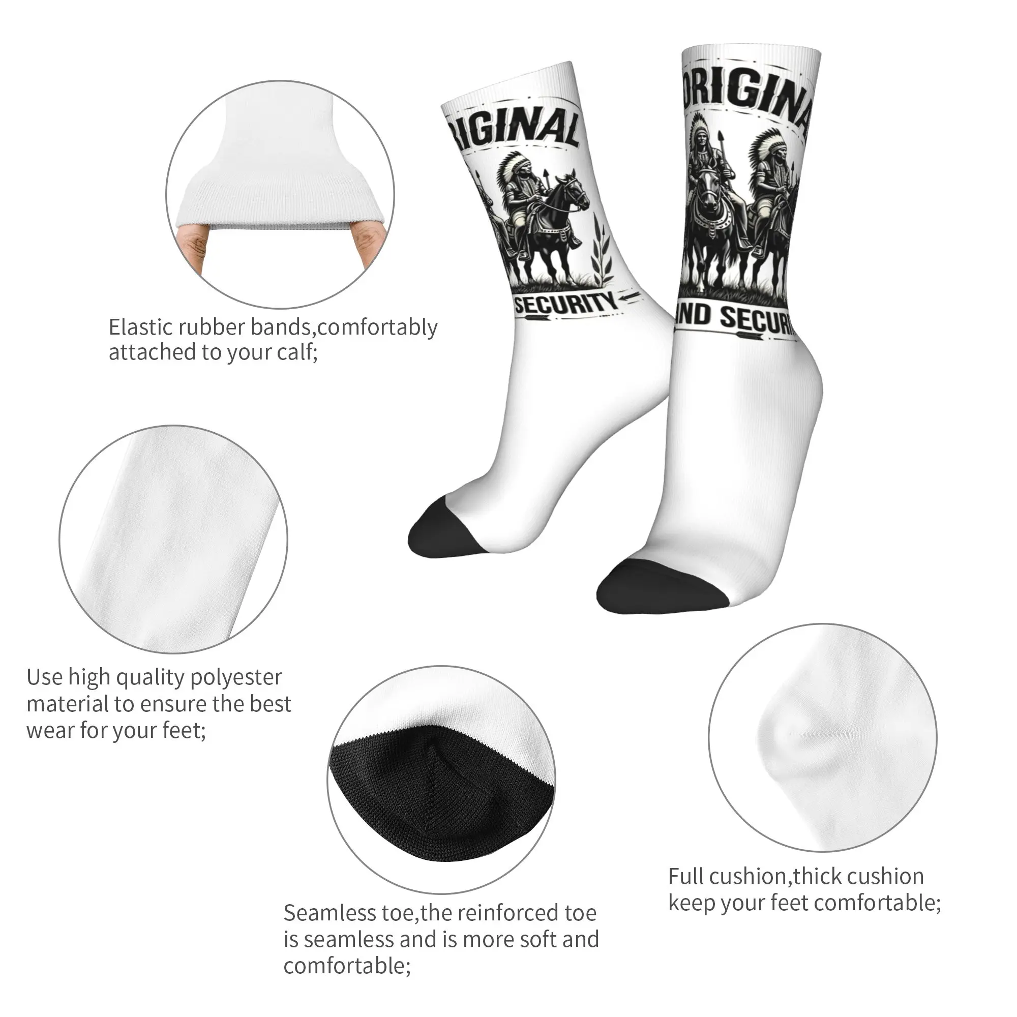 Autumn Winter Fashion Women Men The Original Homeland Security Socks  Non-slip Basketball Socks
