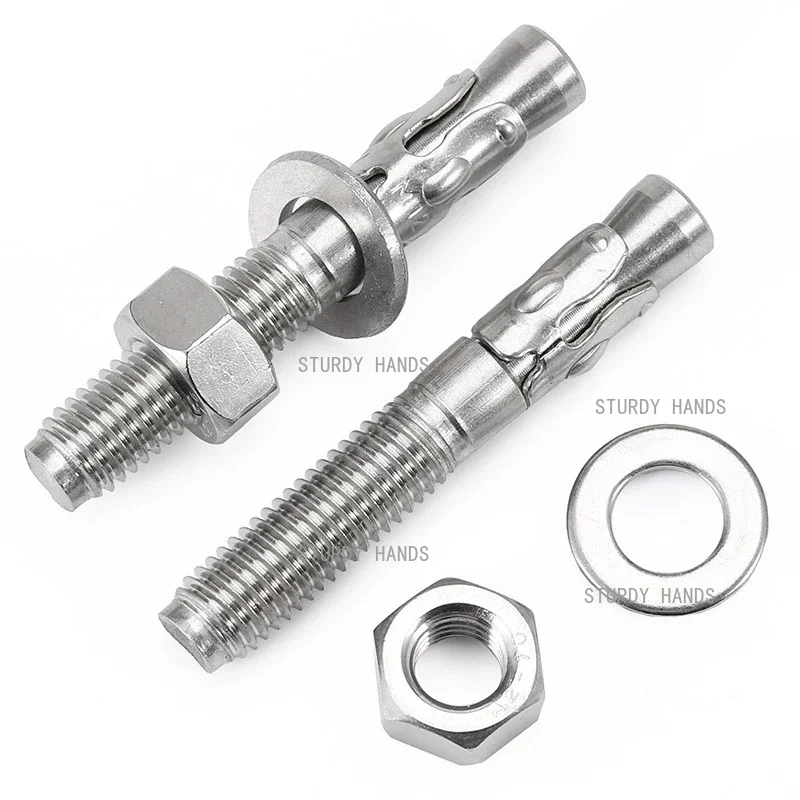 10pcs Stainless steel car repair gecko internal expansion screw, rock climbing nail, expansion bolt, complete M10