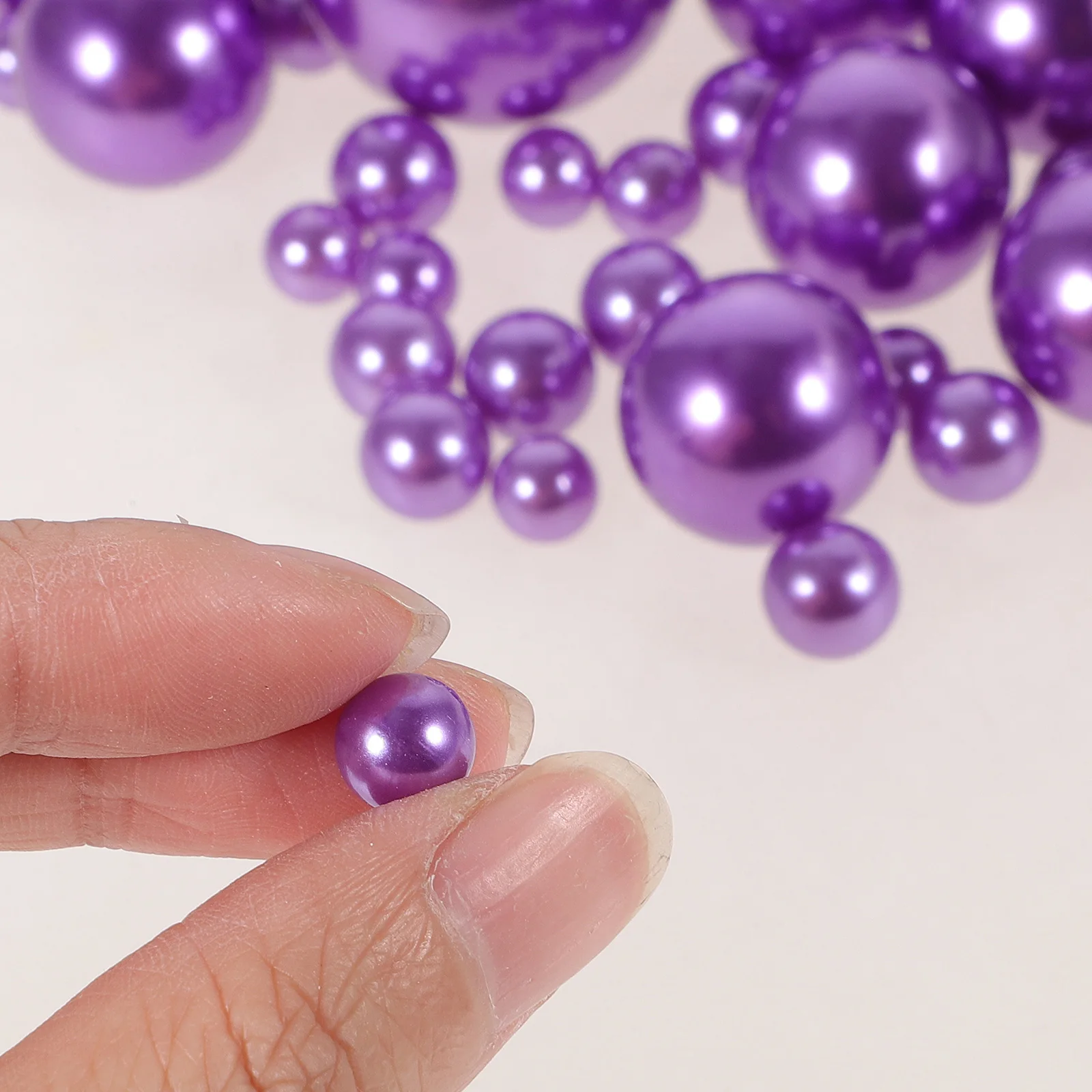 ลูกปัดประดิษฐ์ 125 ชิ้น สีม่วงเข้ม สำหรับตกแต่งแจกัน ทำจากพลาสติก ABS