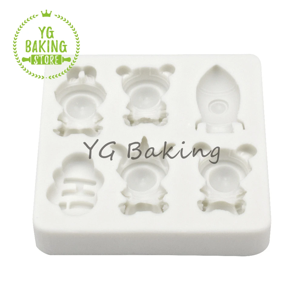 Dorica New Arrival Cute Astronaut Fondant Cake Silicone Mold Cake Decorating Tools Kitchen Accessories Sugarcraft Baking Mould