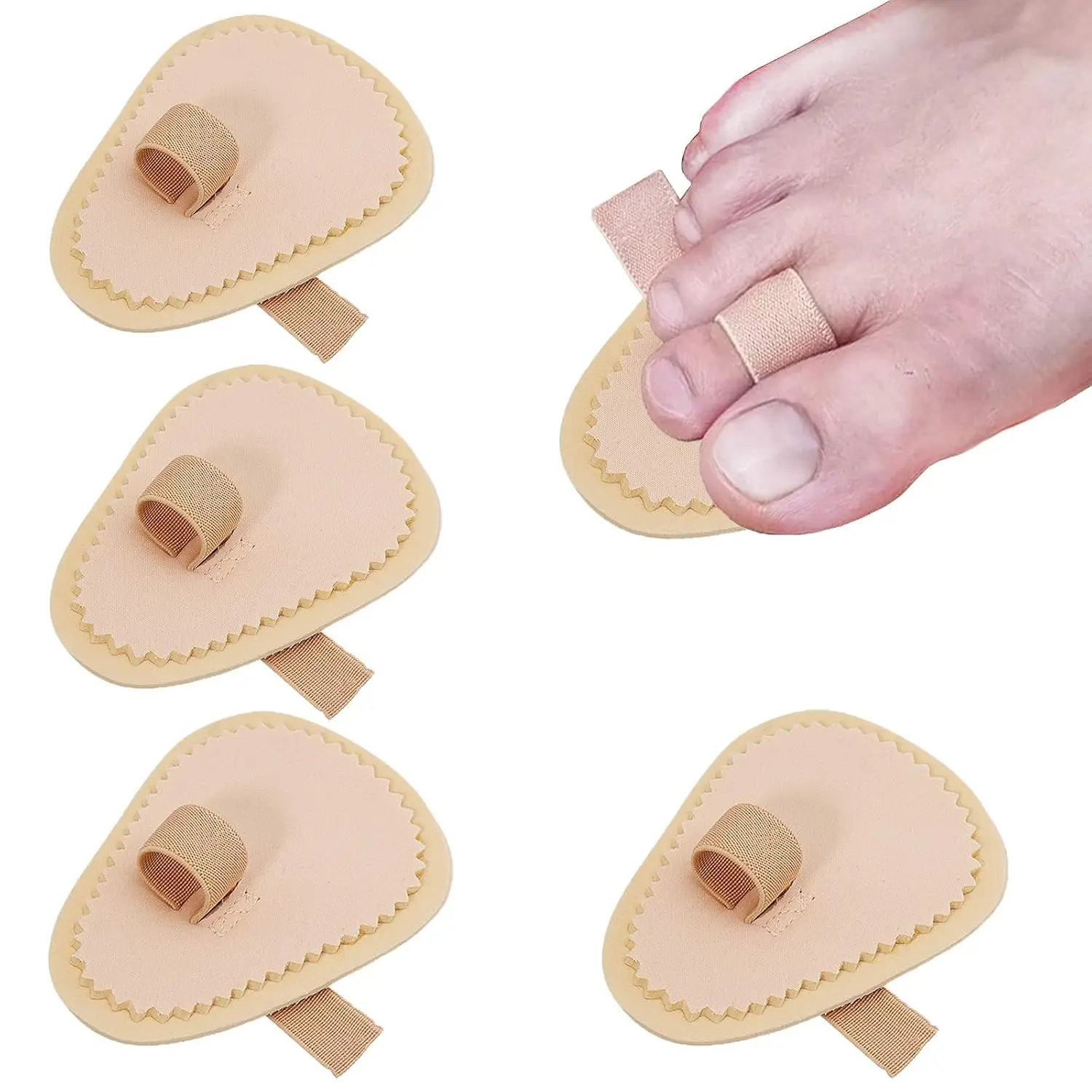 2 Pcs Bunion Pads Hammer Toe Support Splint for Toes,Joint Realign Cushion Brace for Claw, Curled, Crooked Toe, Toe Straightener