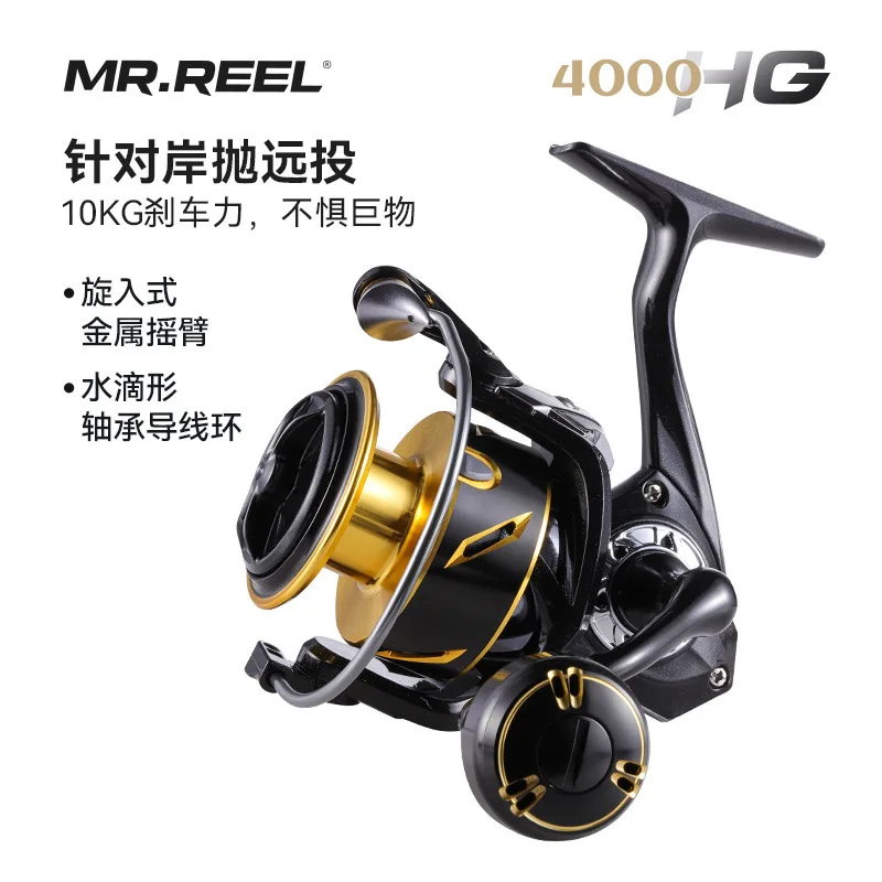 New Fishing Reel Metal Head Spinning Wheel Rotary Rocker Arm Metal Handle Y468