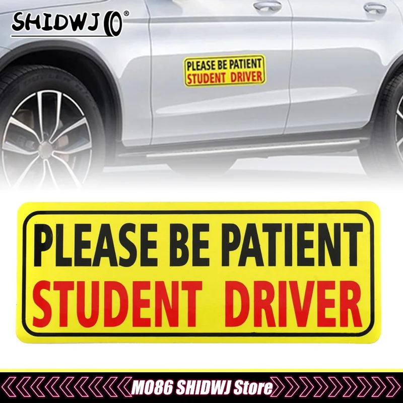 

3Pcs Student Driver Sticker Magnet For Car Please Be Patient Student Safety Signs Teen Rookie Novice Driver Bumper