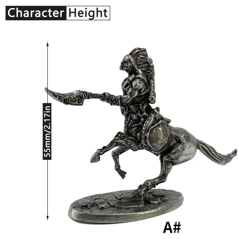 Metal Mediaeval Knights Army Centaur Cavalry Soldier Figurines Miniatures Metal Copper Mens Gifts Desktop Ornaments Decorations