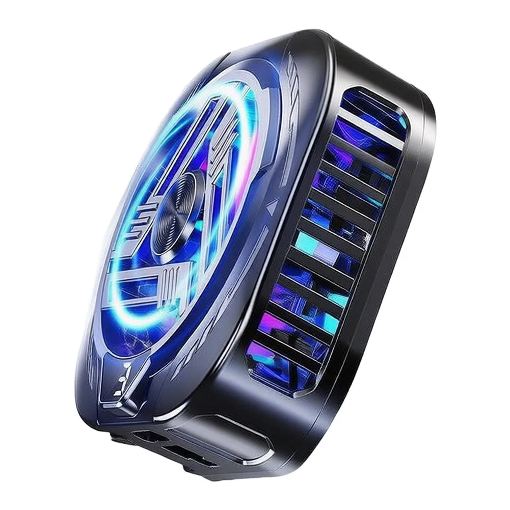 Silent Dual-Core Semiconductor Phone Cooler For Mobile Gaming Aluminum Alloy Radiator Fast Quiet Efficient Compact