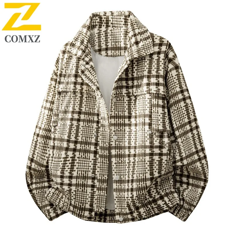 COMXZ Men Coat Stylish Trendy Travel Camping Minimalist High-Quality Daily Walking Jackets Comfortable Hiking Fishing Outerwear
