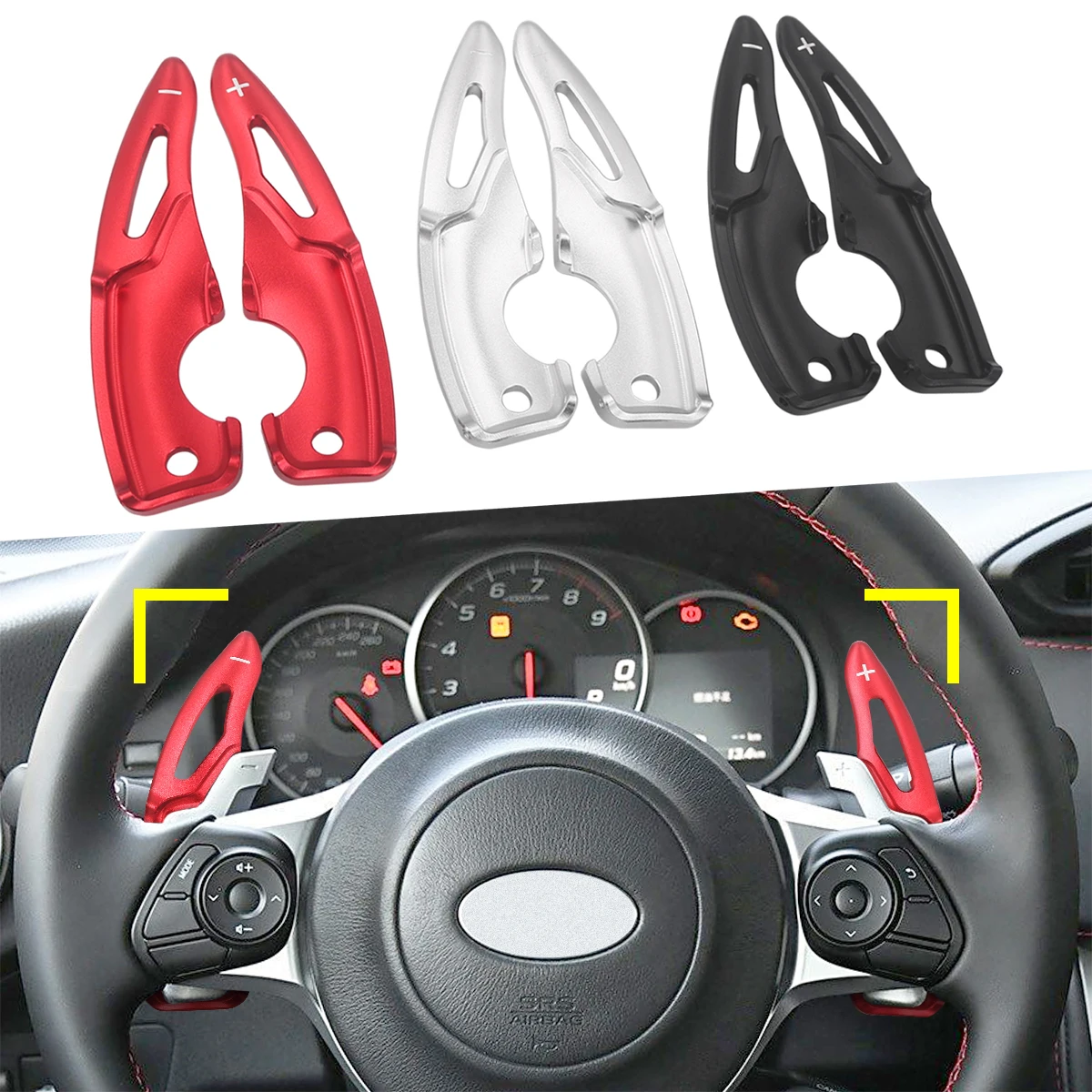 

Для Subaru BRZ Toyota GT GR 86 GT86 GR86 2017-2023 красный черный алюминиевый сплав рулевое колесо расширение аксессуары