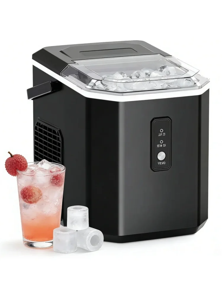 LED-Bedienfeld Eiswürfelbereiter, 1,2L Wassertank mit zwei Eiswürfelgrößen, Theken-Eismaschine für den täglichen Gebrauch und Partys