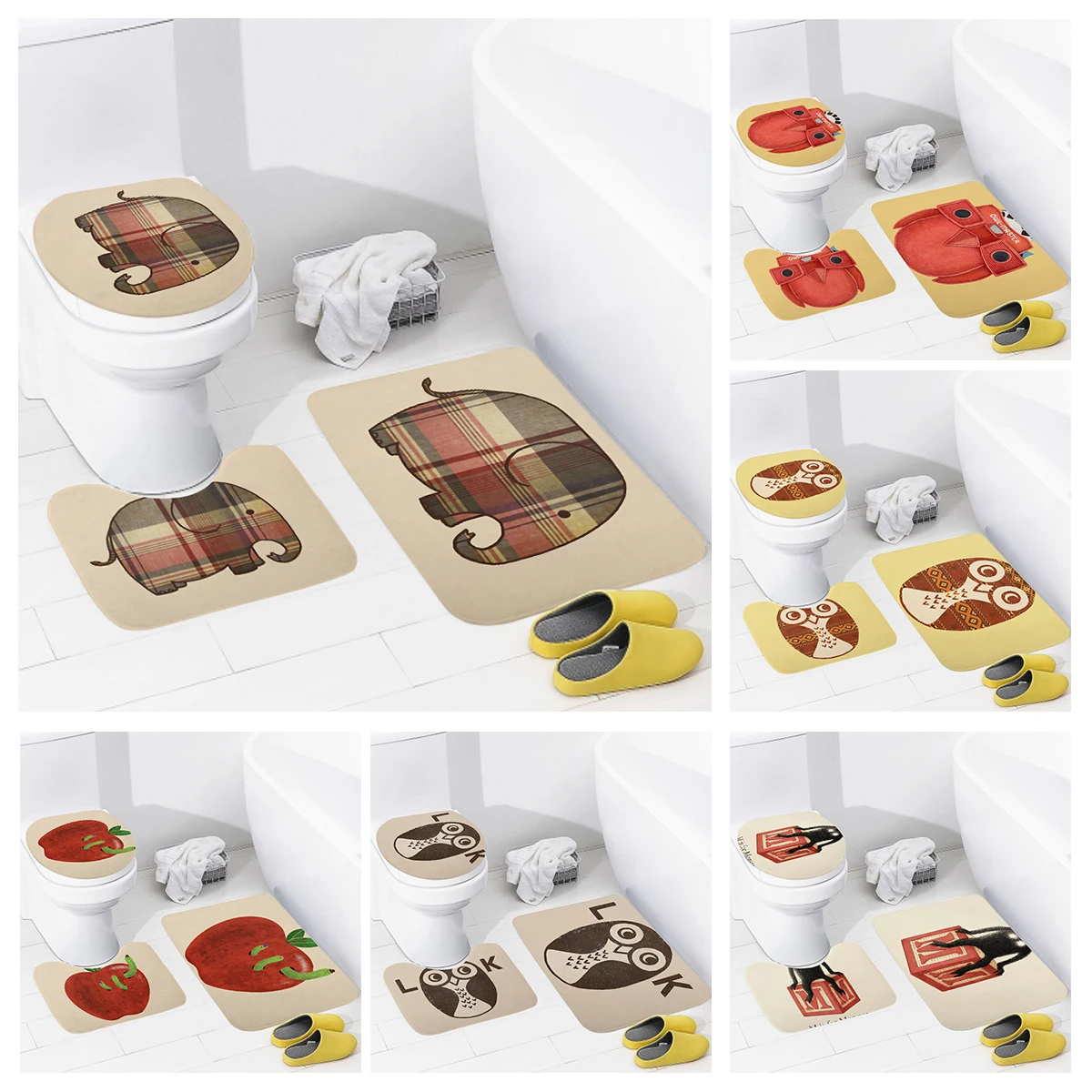 

Домашние коврики для ванной в стиле аниме, коврик для ног в стиле животного, современные аксессуары, Противоскользящий коврик aaaa для ванной