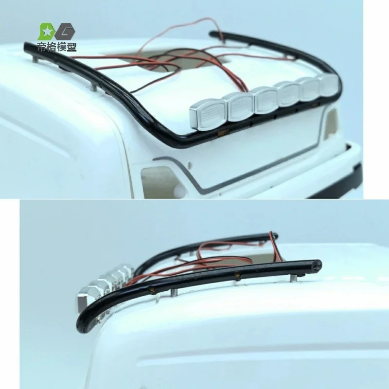RC 1/14 LED Cockpit-Dachleuchte Quadratische Leuchte für Tamiya LKW-Anhänger für Scania MAN VOLVO Kipper Muldenkipper DIY-Teile – Detail 6