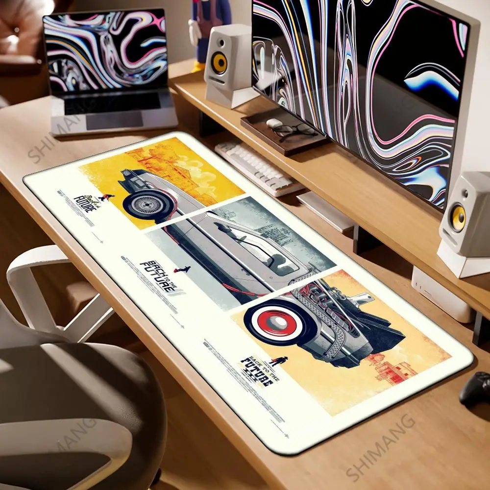 

Back To The Future Large Mouse Pad 90x40cm Computer Mousepad Big Keyboard Mat Car Table Carpet Big Desk Mats Rubber Rugs