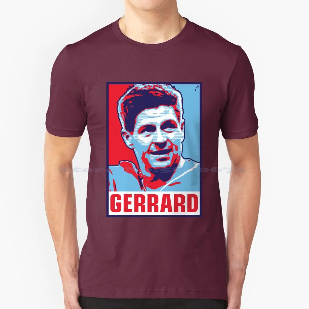 Gerrard-England T Shirt 100% Cotton Tee Hope Fathers Day Mothers Day Birthday Xmas Christmas Football Shepard Fairey Steven