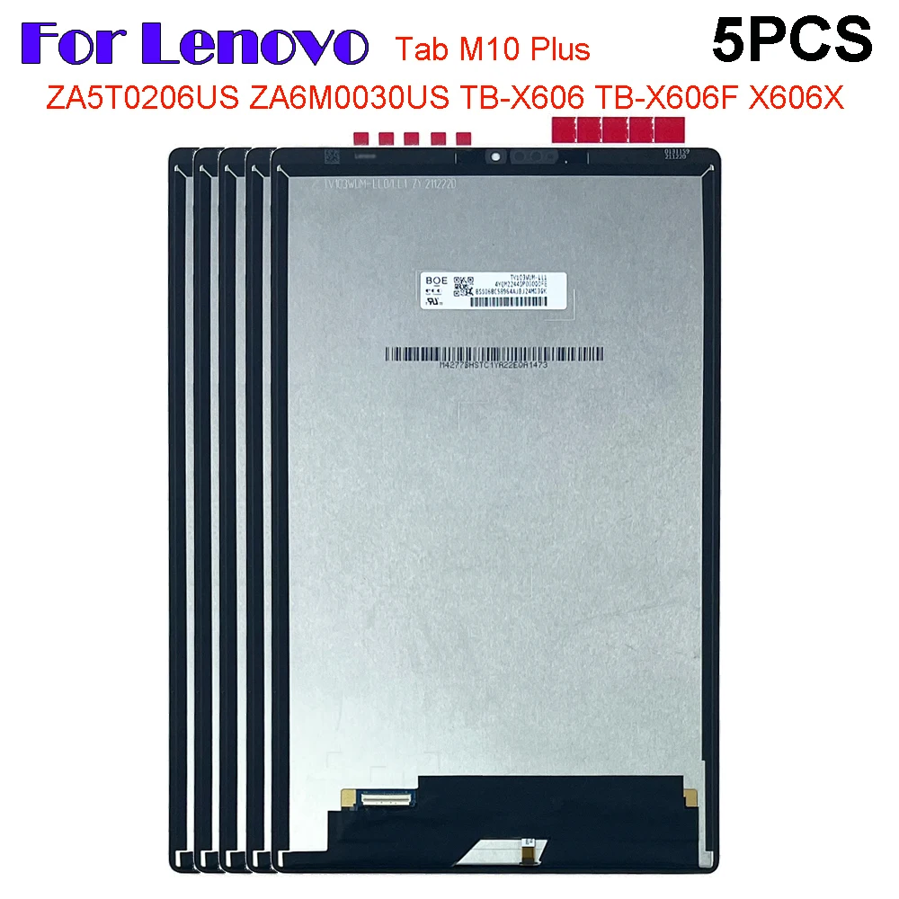 

5PCS For Lenovo Tab M10 FHD Plus 10.3 " TB-X606F TB-X606X TB-X606 TB-X616 LCD Display Touch Screen Digitizer Glass Assembly