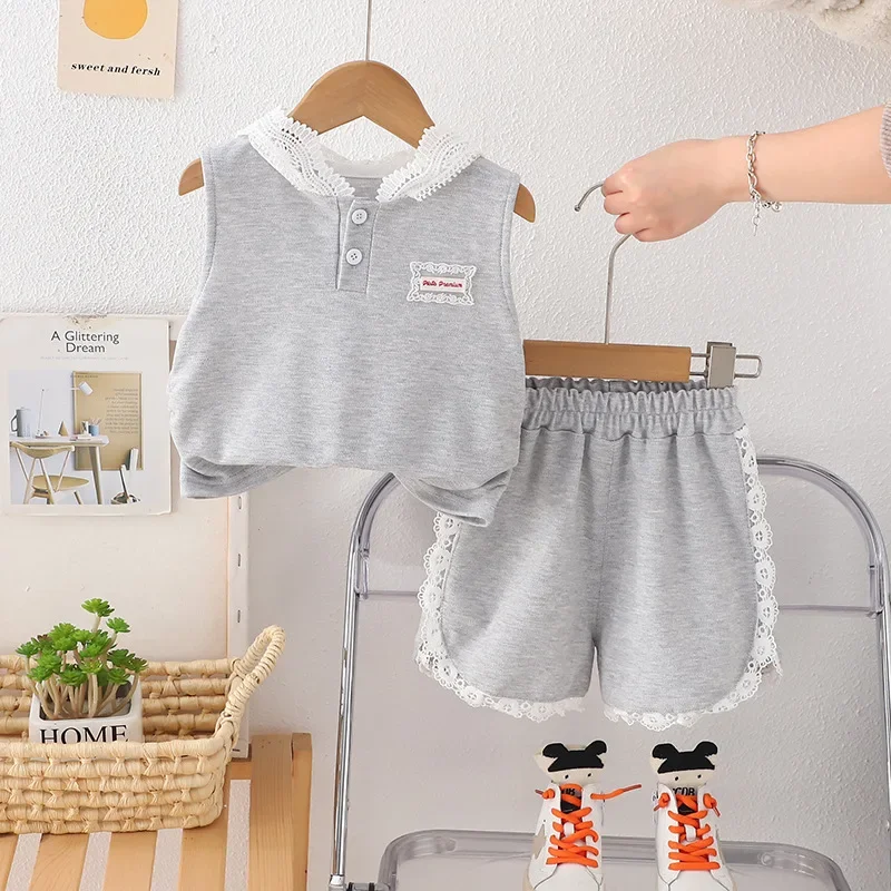 

New Summer Baby Clothes Suit Children Hooded Vest Shorts 2Pcs/Sets Kids Girls Clothing Infant Casual Costume Toddler Tracksuits