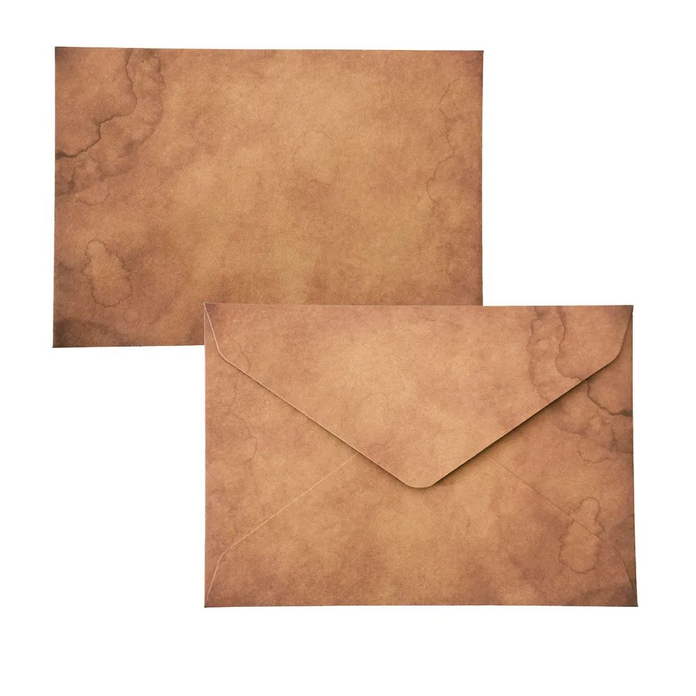 10 Stück dicke Papierumschläge mit Vintage-Muster, verdickt, Retro-Briefpapier, Hochzeitseinladung, eingeladene Geschenk-Grußkartenumschläge – Detail 7
