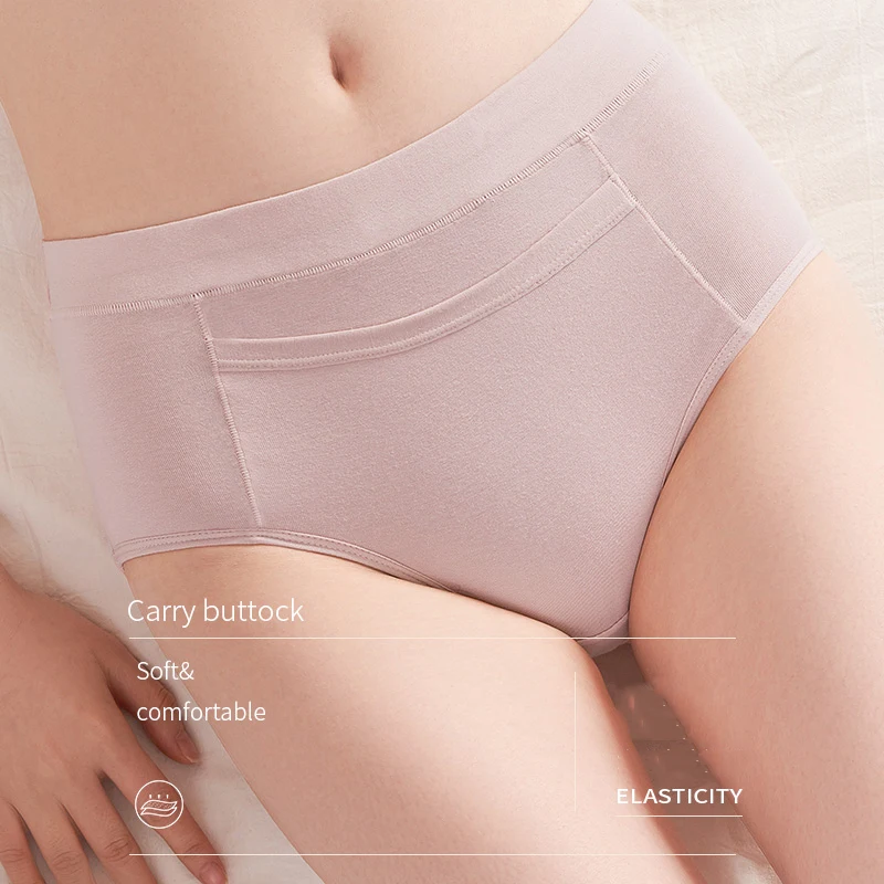 3Pcs/Set Women's Menstrual Panties Physiological Pants Leak Proof Underwear Ladies Period Panty High Waist Cotton Briefs