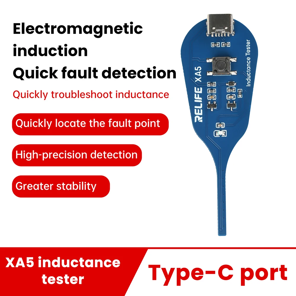 Testeur d'inductance XA5, testeur de bobine de carte mère, outil de détection d'inductance par induction électromagnétique, détection rapide des problèmes, Type-C