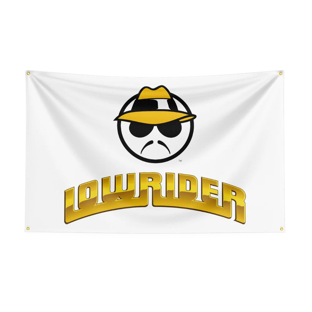 90*150CM Lowriders Racing Flag Polyester Digital Printing Banner for Garage Wall Art Indoor Decoration With Brass Grommets