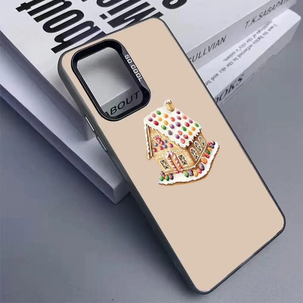 Etui na telefon Candy House do Galaxy S25 S24 S23 S22 S21 S20 Ultra/ FE/Plus, odporne na wstrząsy, z tylną obudową chroniącą przed odciskami palców