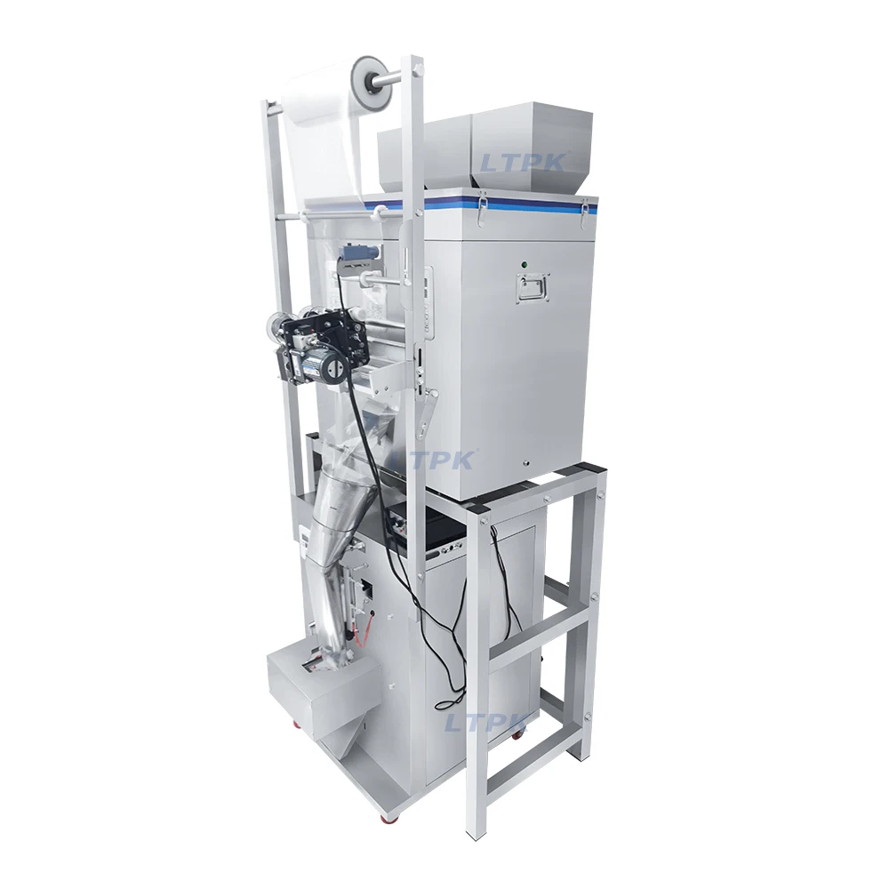 

Automatic Four Heads 2-200G Food Peanut Beans Tea Bag Back Sealing Packaging Machine for Small Business