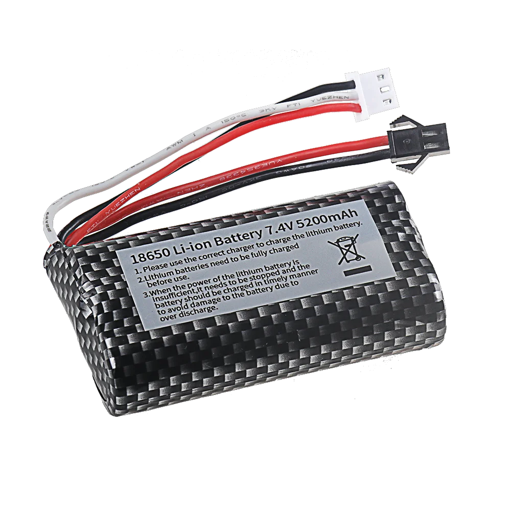 SM-2P Plug for wltoys 104310 104311 S033g Q1 H101 18301/18302 RC Boats Cars Drone Parts 2S 18650 20C 7.4V 5200mAh Li-ion Battery