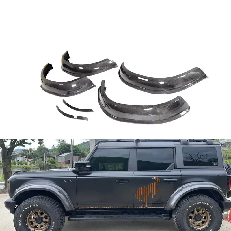 

For 2021-2022 Ford Bronco Carbon Fiber Car Wheel Arch Flare Trim