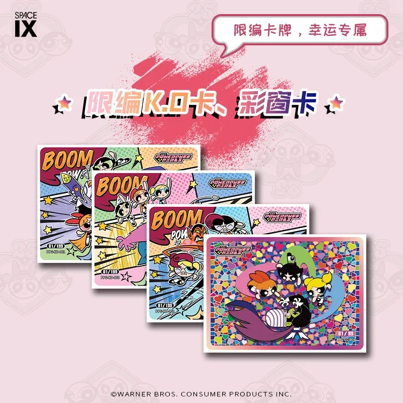 The Powerpuff Girls Cards 25th Anniversary Anime Collection Cards Mistery Box Board Games Toys Birthday Gifts for Boys and Girls