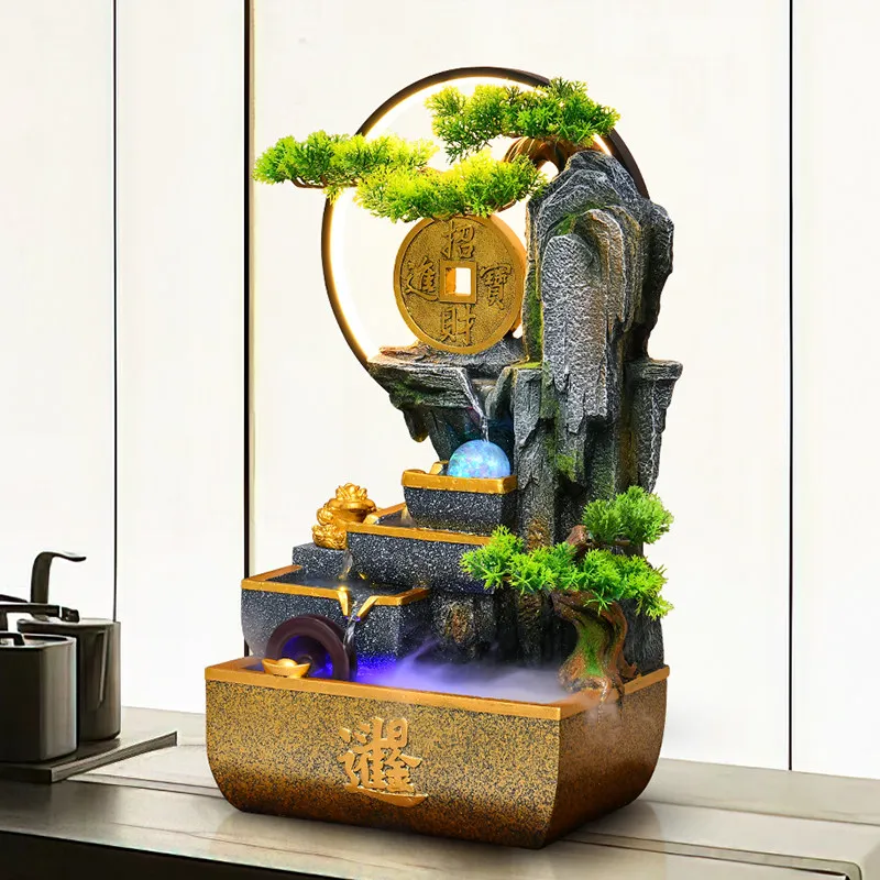 CX rockery Chinese living room tea room desktop running water ornament, decorative housewarming gifts