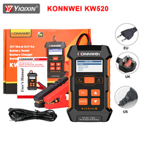 KONNWEI KW520 Automatic Car Truck Battery Tester Charger 12V 10A 24V 5A Lead Ac id AGM Gel Lithium Car Battery Pulse Repair Tool