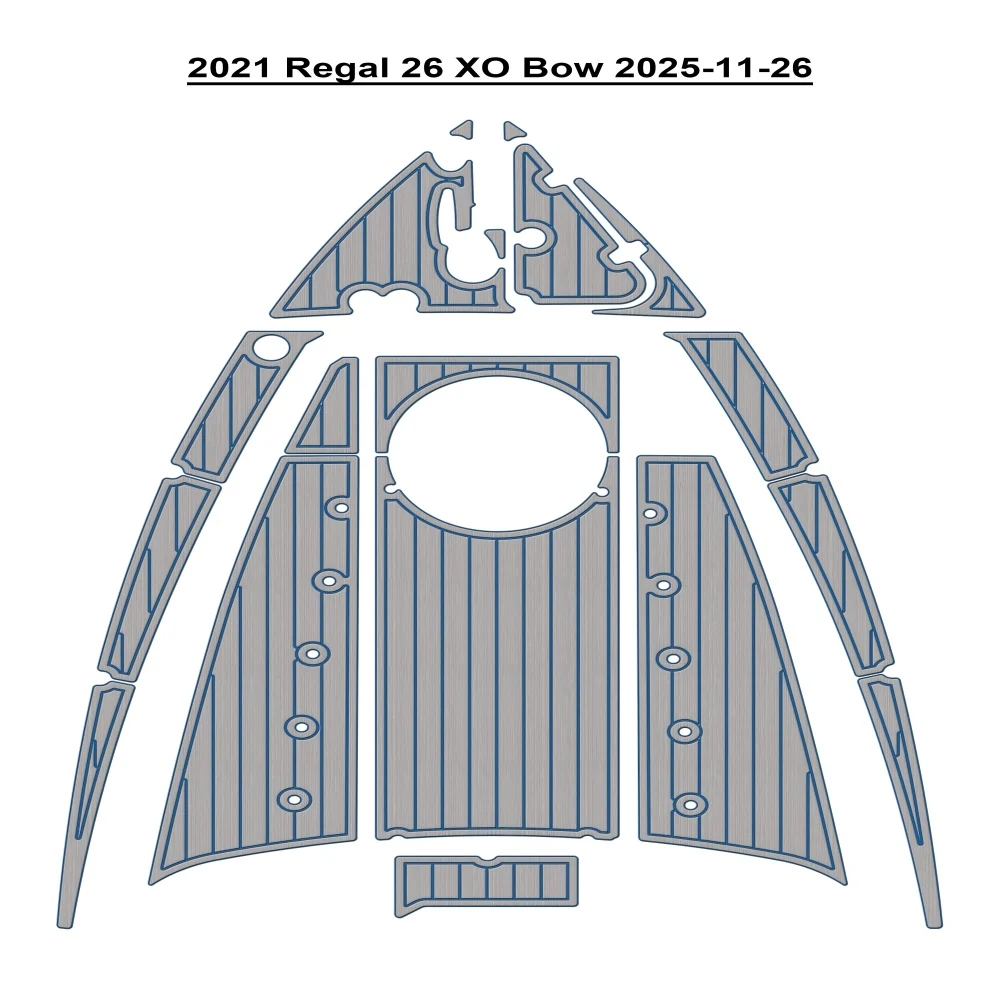

2021 Regal 26 XO Bow Fordeck Pad Boat EVA Foam Faux Teak Deck Floor Mat SeaDek Style Self Adhesive