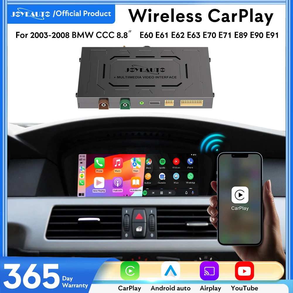 

JoyeAuto for BMW Wireless Apple CarPlay Retrofit 2003-2008 CCC 8.8″ E60 E61 E62 E63 E70 E71 E89 E90 E91 GPS Navigation Netflix