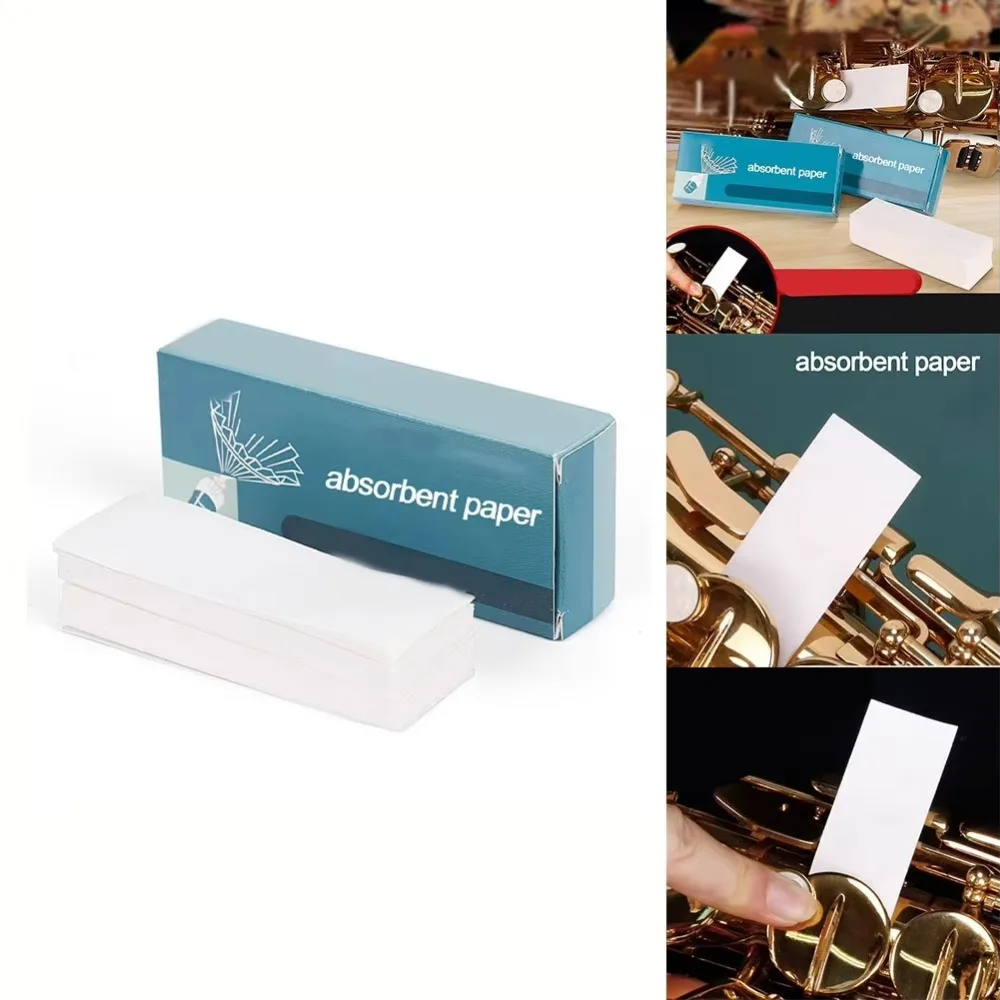 100 Stück saugfähiges Pad-Papier, Reinigungspapier für Holzblasinstrumente für Flöten, Klarinette, Anti-Klebe-Pad-Wartungsblätter ​ ​ – Detail 5