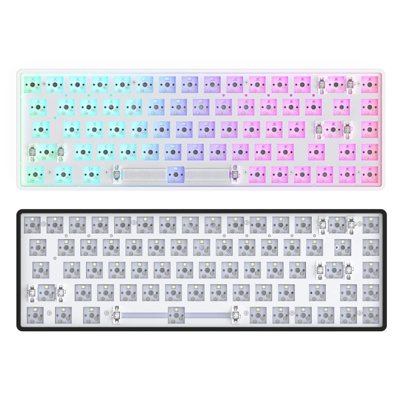 

Hot Swappable Wireless Ergonomics RGB Mechanical Keyboard Bluetooth-compatible