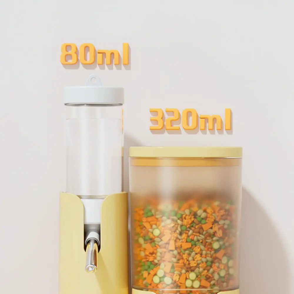 Automatic Pet Feeding Tool For Small Animals Hamster Chinchilla Guinea Pig Cage Water Dispenser Food Bowl Plastic