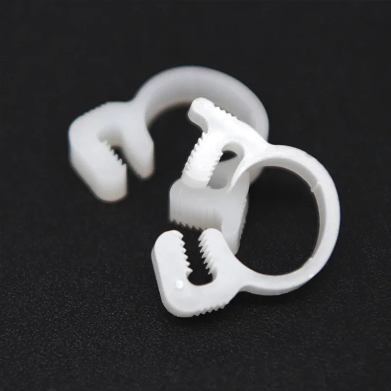10PCS Black/White Plastic Hose Clamps (3.8-59mm) - Heavy Duty Spring Clips for Automotive Fuel Line Home Plumbing DIY Fix